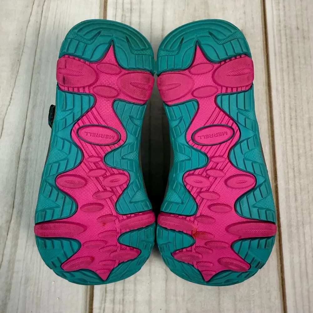 Merrell Kids Hydro Canyon Teal Pink Water Shoes Sandals Size 13C